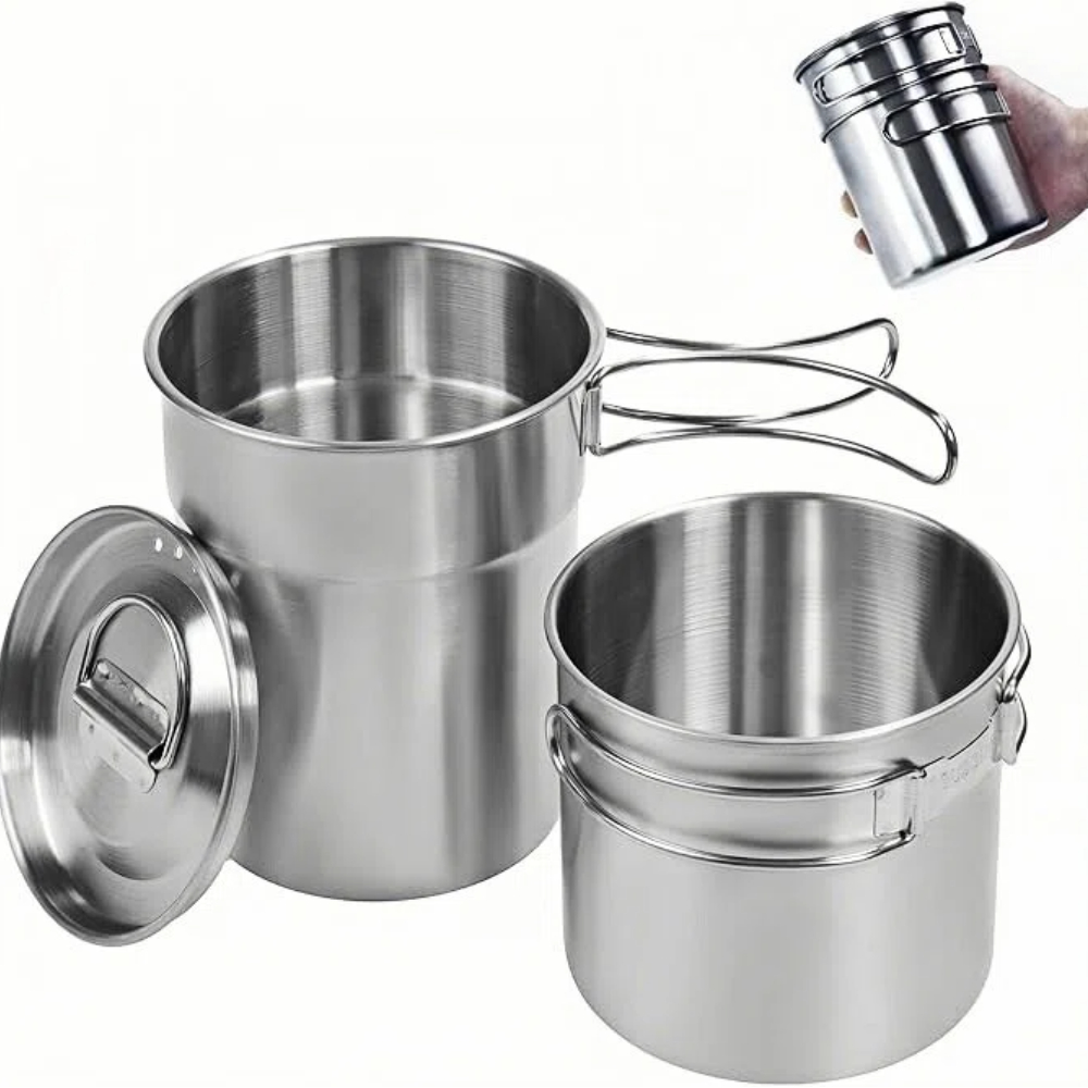 Camping Cooking Ware - Składane kubki kempingowe, naczynia kempingowe, garnek