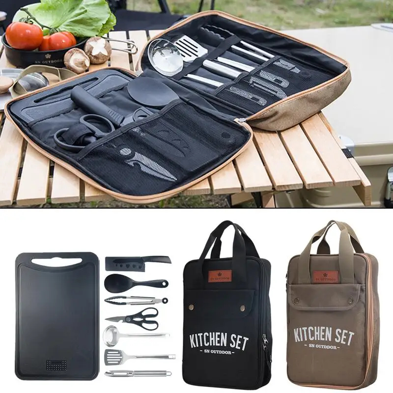 Camping Cooking Ware - 8-częściowy zestaw naczyń kuchennych na kemping,