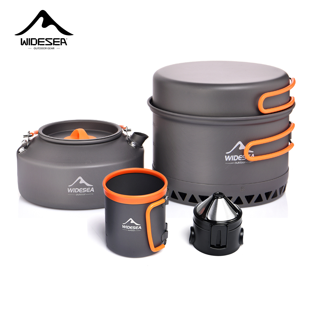 Camping Cooking Set 2 Person - Zestaw naczyń kempingowych, naczynia turystyczne, garnki,