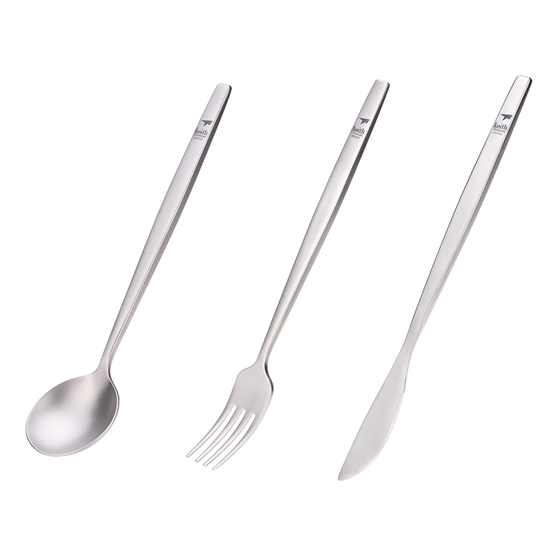 Camping Cooking Ware - Keith tytanowa przenośna łyżka widelec nóż