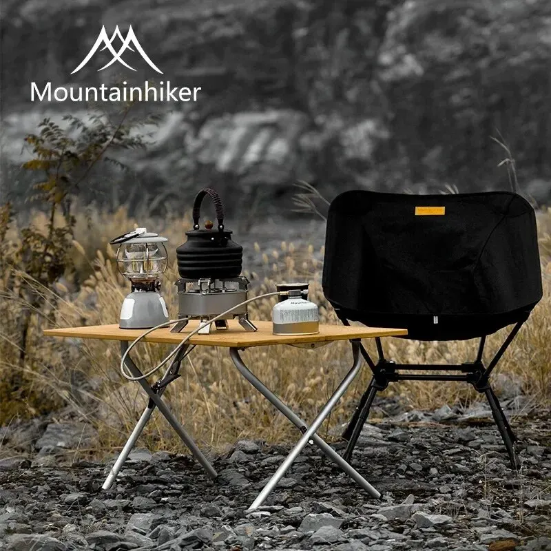 Camping Cooking Table - MOUNTAINHIKER 2/3 Bambusowy Składany Stół Kempingowy