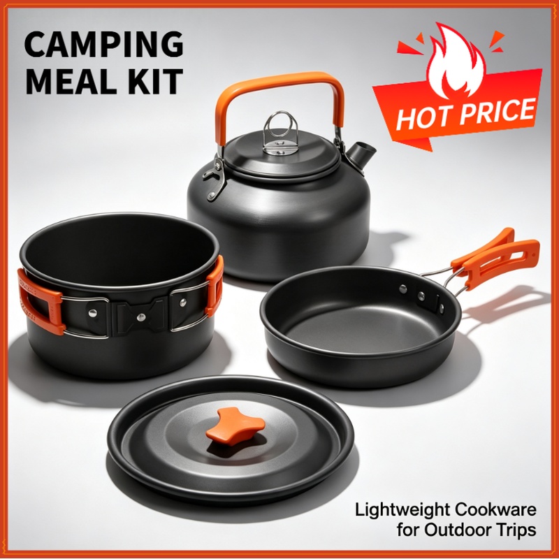 Camping Cooking Ware - Zestaw do gotowania na kempingu, naczynia