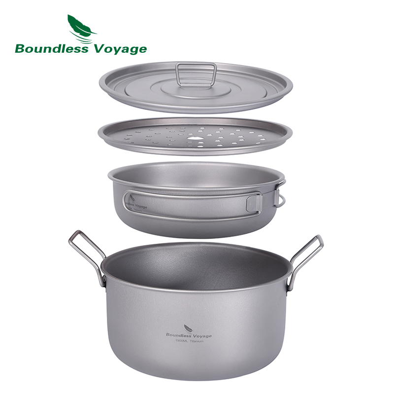 Camping Cooking Ware - Boundless Voyage Camping garnek do gotowania