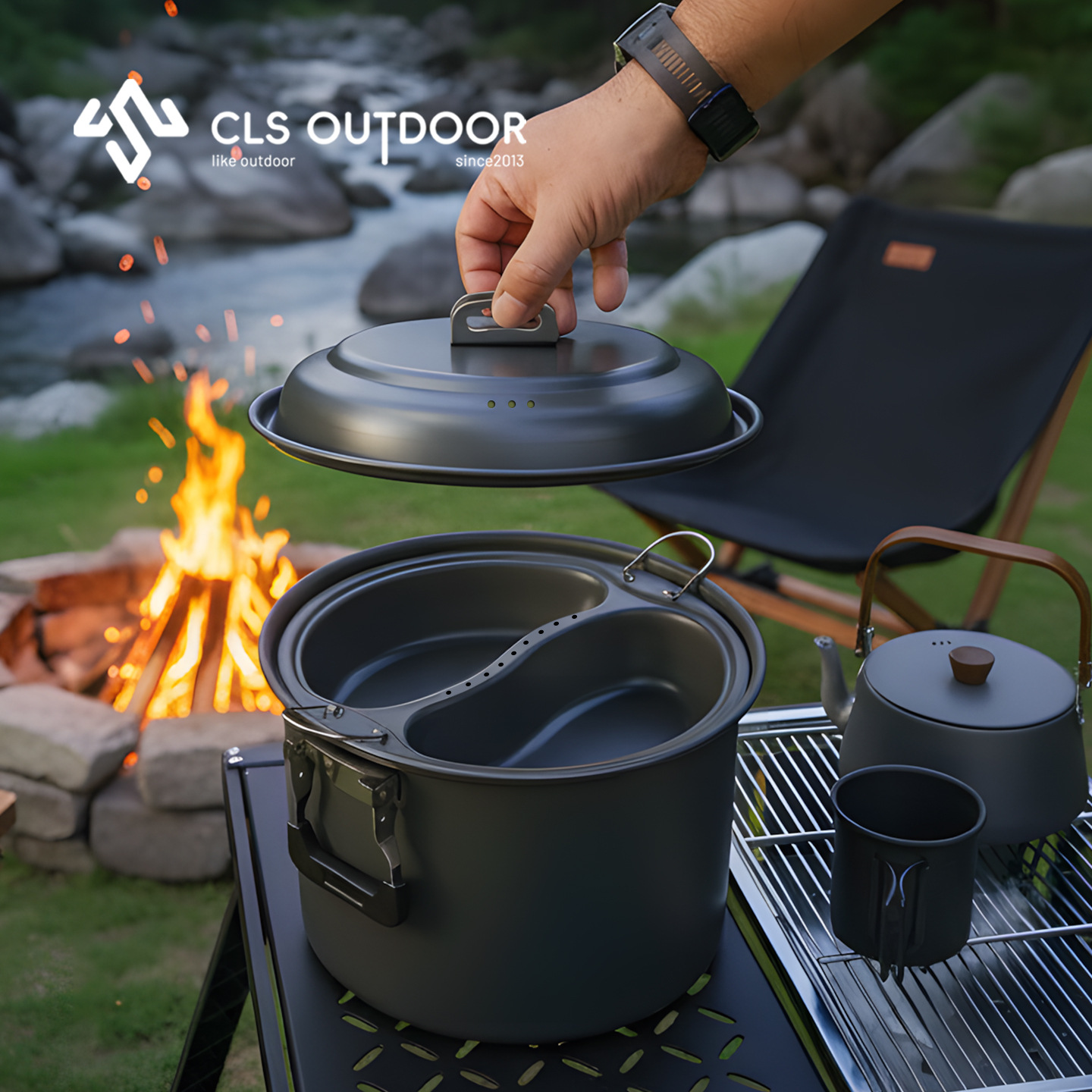 Zestaw garnków do gotowania na – Camping Cooking Pot Large recenzja i cena