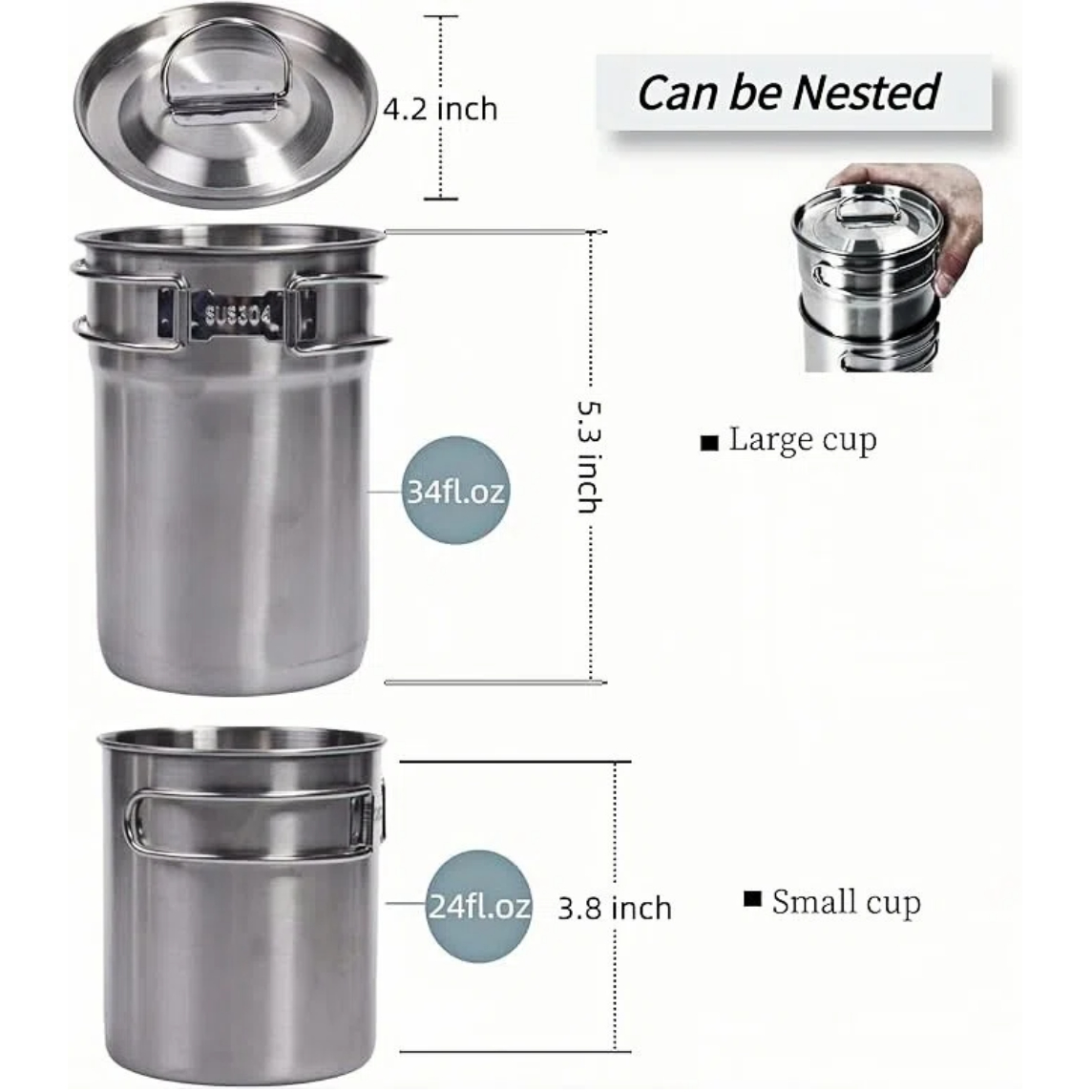 Składane kubki kempingowe, nac – Camping Cooking Ware recenzja i cena