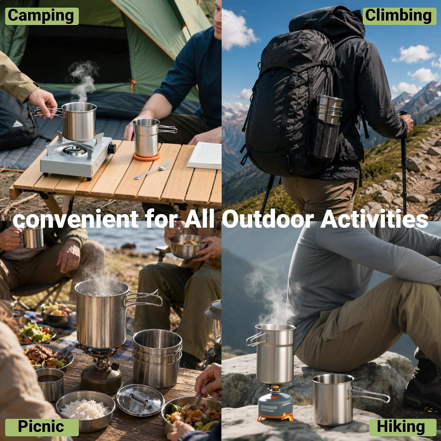 Składane kubki kempingowe, nac – Camping Cooking Ware recenzja i cena