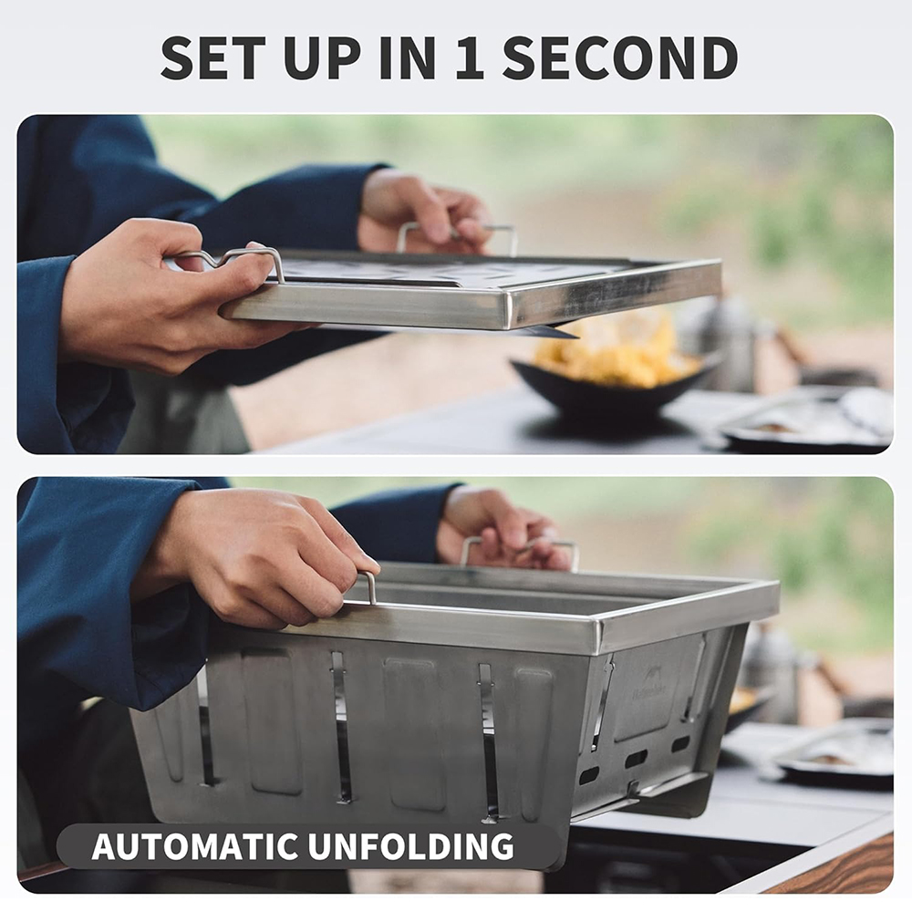 Grill węglowy Naturehike do st – Camping Cooking Windshield recenzja i cena