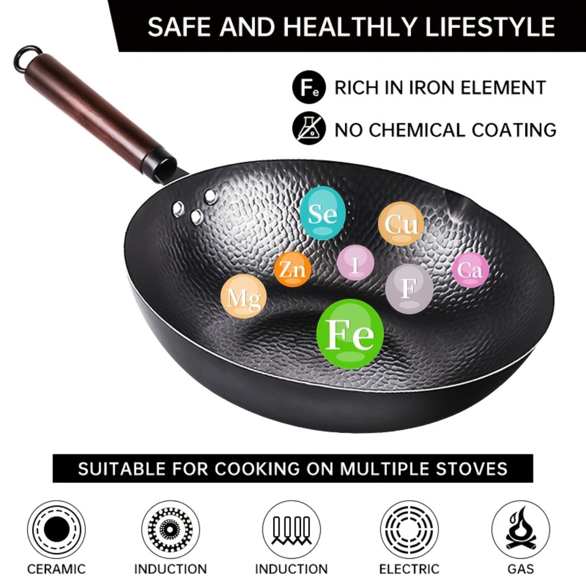 Zestaw woka z żeliwa o średnic – Camping Cooking Vegetables recenzja i cena