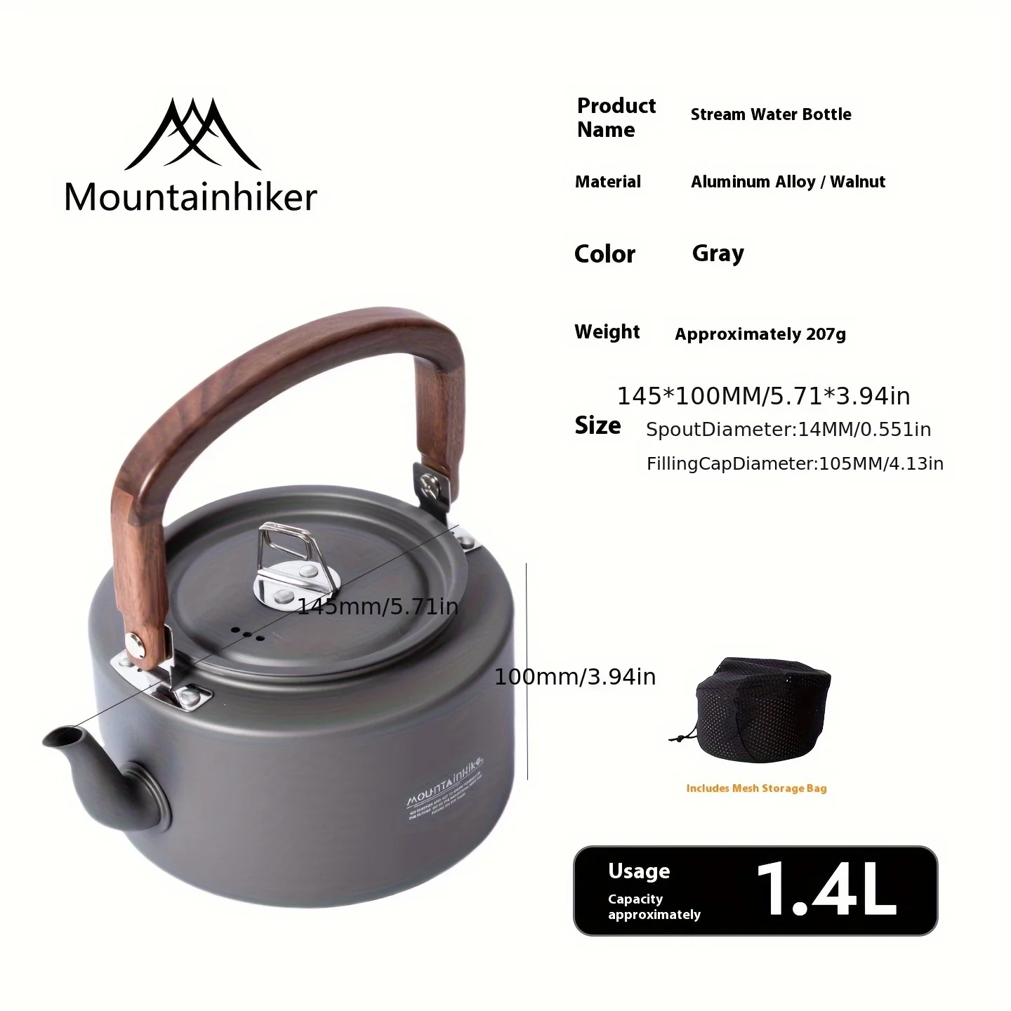 Czajnik turystyczny MOUNTAINHI – Camping Cooking Set 2 Person recenzja i cena