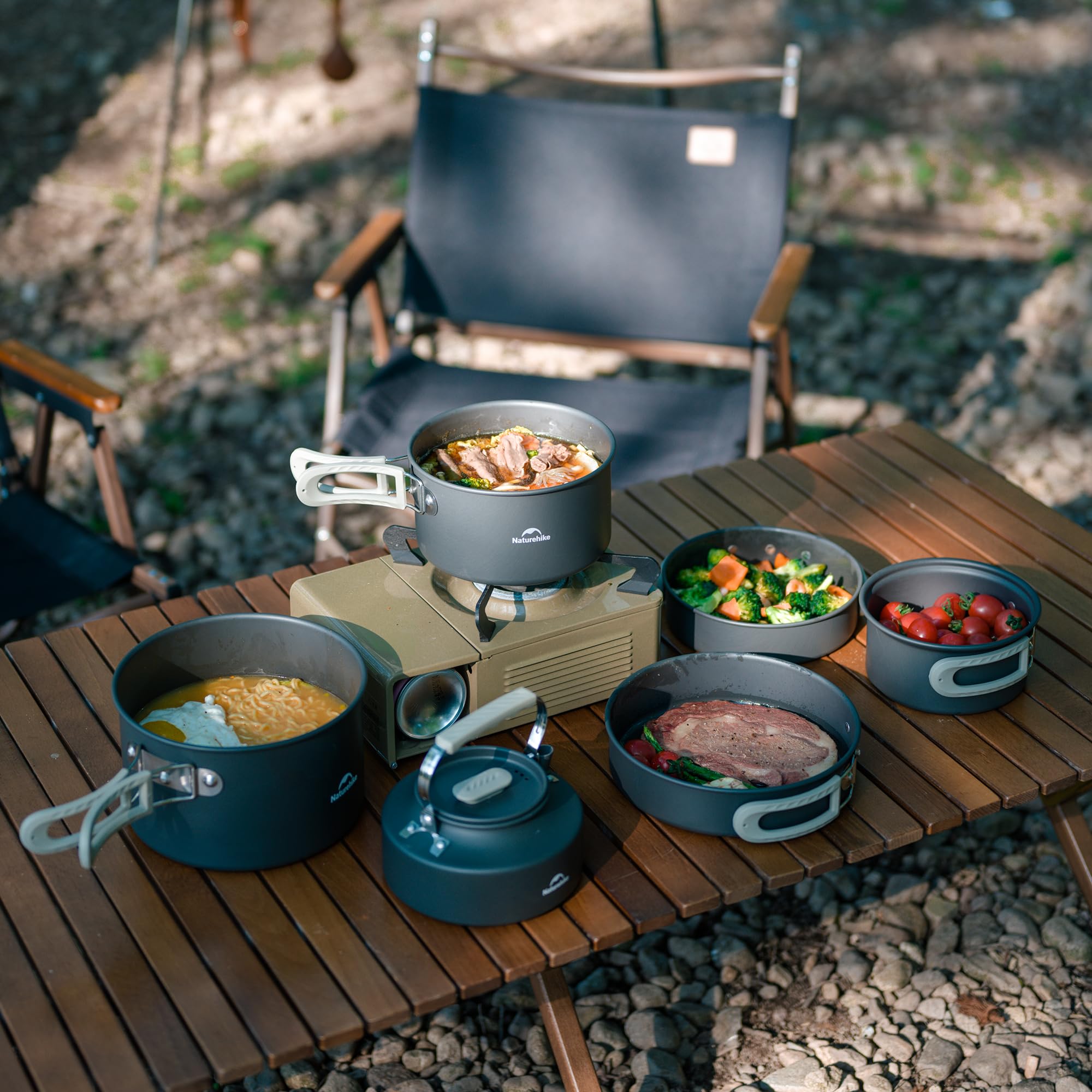 Naturehike Zestaw naczyń kempi – Camping Cooking Pot Large recenzja i cena