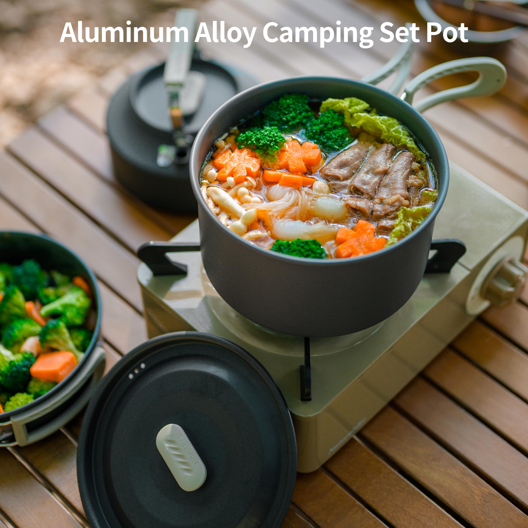 Naturehike Zestaw naczyń kempi – Camping Cooking Pot Large recenzja i cena