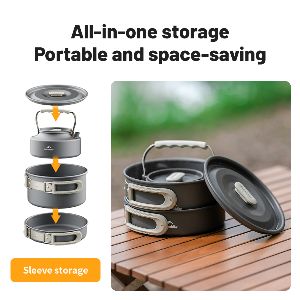 Naturehike Zestaw naczyń kempi – Camping Cooking Set 2 Person recenzja i cena
