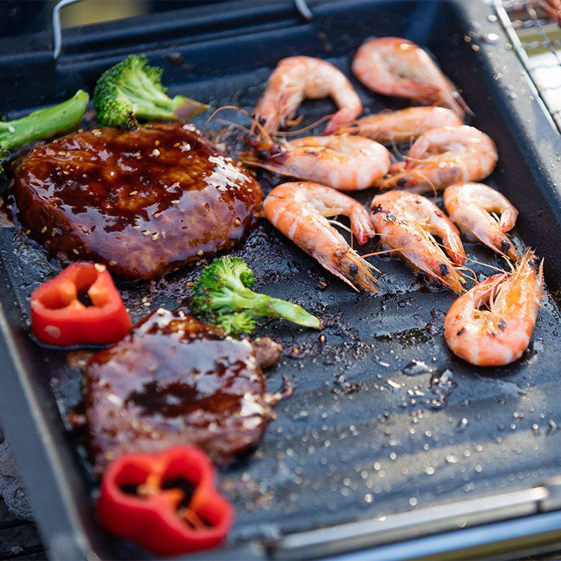 Gruba kwadratowa patelnia gril – Camping Cooking Ware recenzja i cena